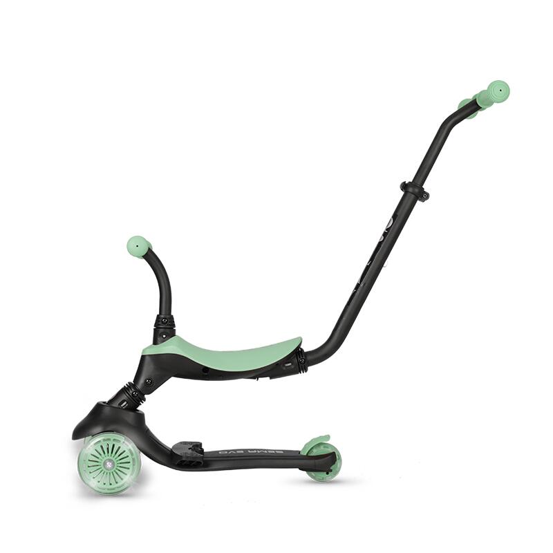 Trotineta pentru copii QPlay Sema EVO Verde 6 in 1 multifunctionala cu scaunel, maner telescopic parental, inaltime ajustabila, cadru din aluminiu, greutate admisa 50 kg - 7