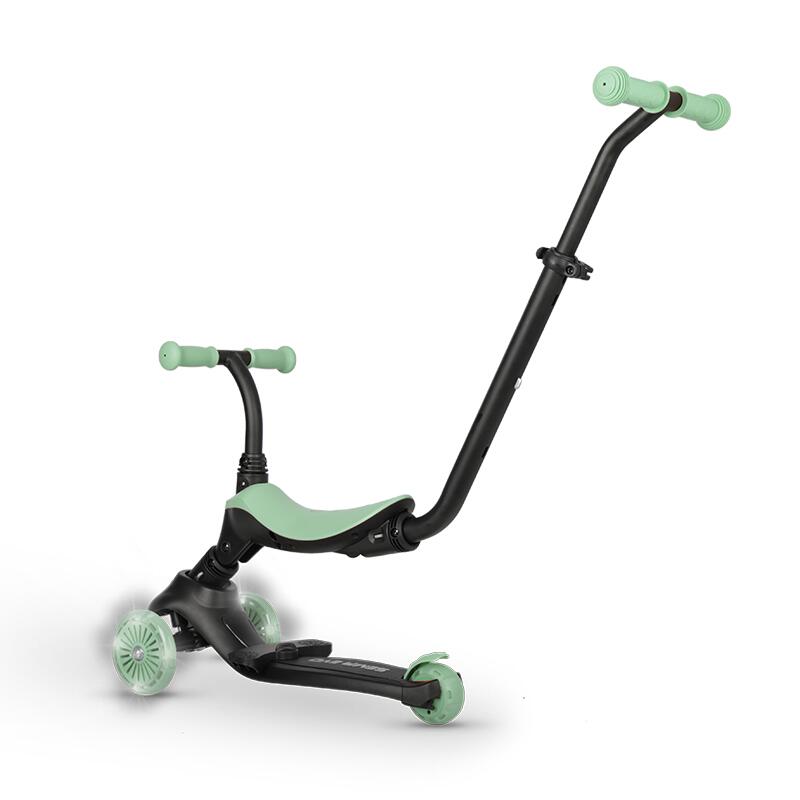 Trotineta pentru copii QPlay Sema EVO Verde 6 in 1 multifunctionala cu scaunel, maner telescopic parental, inaltime ajustabila, cadru din aluminiu, greutate admisa 50 kg - 8