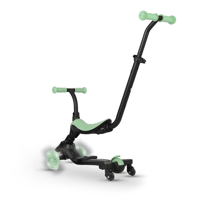 Trotineta pentru copii QPlay Sema EVO Verde 6 in 1 multifunctionala cu scaunel, maner telescopic parental, inaltime ajustabila, cadru din aluminiu, greutate admisa 50 kg - 10