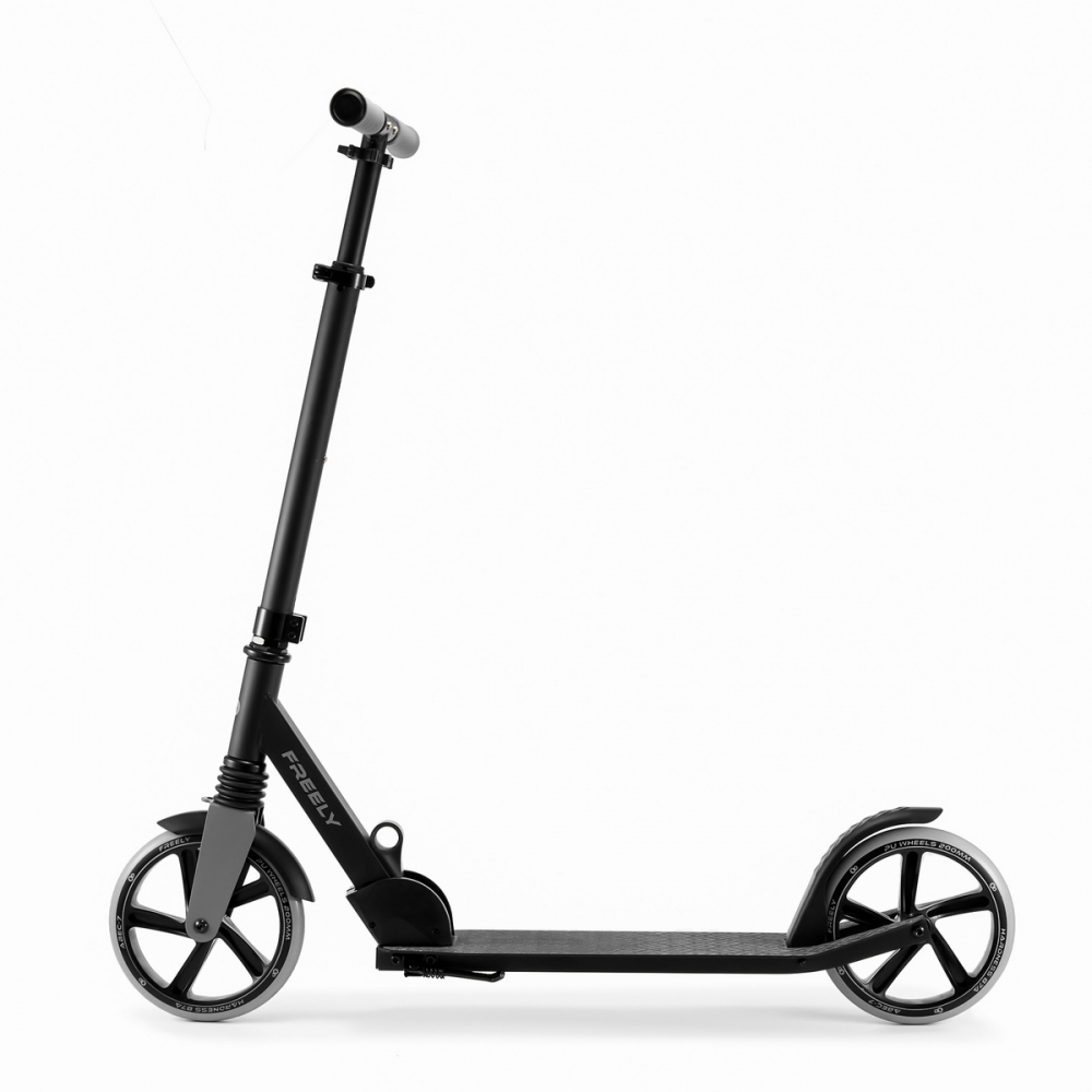 Trotineta pliabila Kinderkraft Freely Black cu ghidon reglabil, cric, greutate admisa 100 kg - 1 | YEO