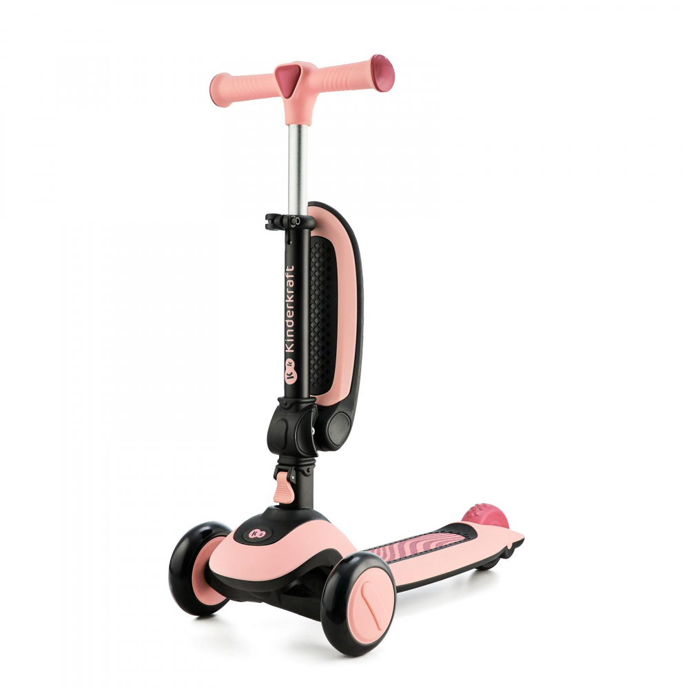 Trotineta pliabila Kinderkraft Halley Rossa Pink cu scaunel, greutate admisa 25 kg - 2 | YEO