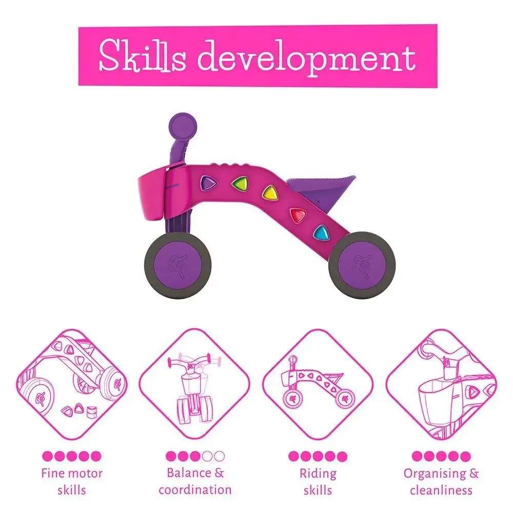 Vehicul pentru copii Chillafish ItsiBitsi Blocks Fuchsia - 1