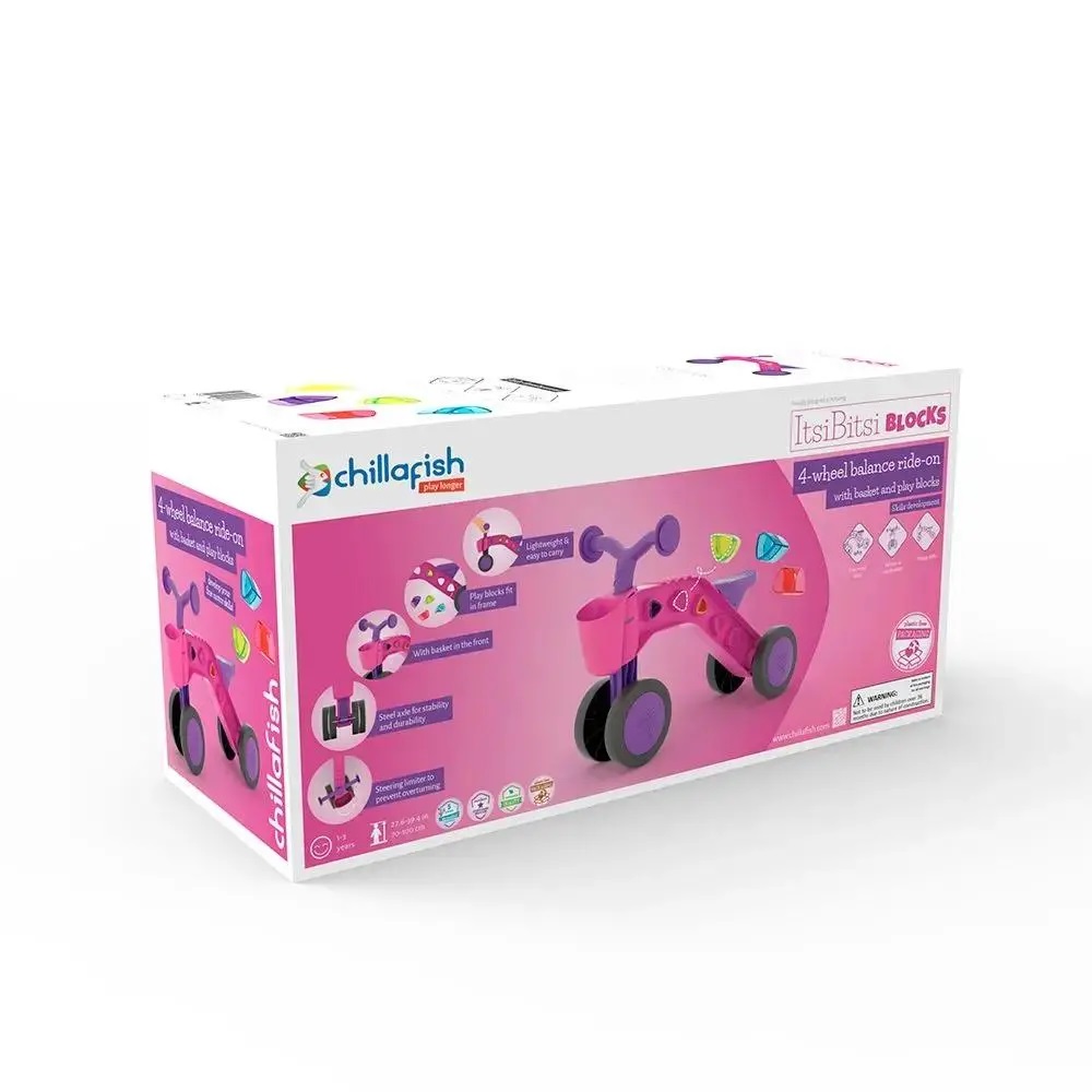 Vehicul pentru copii Chillafish ItsiBitsi Blocks Fuchsia - 6