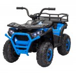 Atv electric pentru copii Nichiduta Desert XRobust Speed Blue, cu 2 motoare, Acumulator 12V 4.5Ah, Roti rezistente, Suport picioare, Manere ergonomice, Efecte sonore, Faruri cu lumini LED,Pornire la buton, Pedala acceleratie