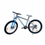 Bicicleta MTB Gri/Albastru roti 27.5 inch, 21 viteze, schimbator shimano, frane pe disc, suspensii fata