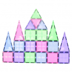 Joc magnetic de construit Cleverclixx Pastel 45 piese