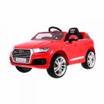 Masinuta electrica pentru copii Novokids Audi Q7 Rosu, Roti din Cauciuc EVA, Greutate admisa 30 kg, Usi cu deschidere, 2 Viteze, Lungime 121 cm, 2 motoare, control parental