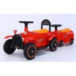 Masinuta electrica de epoca pentru copii Nichiduta Modern Classic Red 12V,cu doua motoare,spatar confortabil inalt,roti din plastic rezistent,Faruri cu lumini functionale,pornire la buton