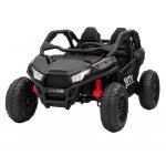 Masinuta electrica de teren pentru 2 copii Nichiduta UTV 4x4 Black, telecomanda 2.4G,acumulator 12V10Ah,4 motoare,roti late din cauciuc EVA,scaun din piele,suspensii,faruri cu lumini LED,mufa USB,MP3,Bluetooth,120x81x65cm