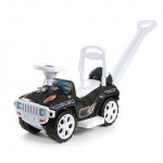 Masinuta pentru copii Novokids My first SUV Car XXL Negru, Lungime 85 cm, maner de impins detasabil pentru parinti, spatiu pentru depozitare