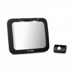 Oglinda auto pentru copii Jane Black cu iluminare LED 28x7x20 cm