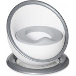 Olita pentru copii Little Mom Space Silver, design ergonomic, elegant si modern, cu adaptor moale din spuma PU, vas colector detasabil, baza anti-alunecare, dimensiune 33.5 x 33.5 x 31 cm