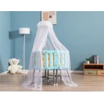 Patut multifunctional pentru copii, 3 in 1 Little Mom Blue, cu 3 configuratii distincte, cadru din otel, cu picioruse de balansare, Roti aditionale, Plasa de tantari si Salteluta galbena inclusa, dimensiune 92x55x79 cm