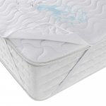 Protectie impermeabila matlasata Premium pentru saltea Homibon Alb 160x200 cm, anti acarieni, lavabila la masina, bumbac cu membrana TPU