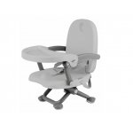 Scaun de masa pentru copii, Little Mom, model tip booster, design compact, pliabil si portabil, inaltime reglabila 4 pozitii, tavita detabila, compatibilitate universala, dimensiune 50 x 30 x 35 cm, Grey