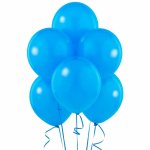 Set 100 baloane albastre pentru petrecere 30 cm latex