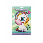 Set creativ pentru copii Moxy diamond painting cu strasuri mari A5 Unicorn