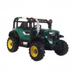 Tractor electric pentru copii Nichiduta Excavator Green 12V cu telecomanda pentru parinti,2motoare x 38W,scaun din piele ecologica,roti rezistente,lumini LED,sunete si muzica,usi cu deschidere