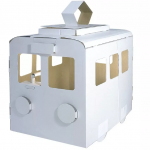 Trenulet din carton pentru colorat Car Boy Safety