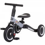 Tricicleta pentru copii Chipolino Smarty Grey 2 in 1, ghidon reglabil, de la 1 ani si o greutate de pana la 25 kg