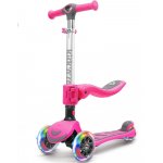 Trotineta KicknRoll 2 in 1 green cu 3 roti LED, transformabila, pliabila, ghidon reglabil, scaun reglabil si detasabil, greutate suportata 50 kg
