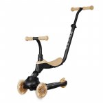 Trotineta pentru copii QPlay Sema EVO Bej 6 in 1 multifunctionala cu scaunel, maner telescopic parental, inaltime ajustabila, cadru din aluminiu, greutate admisa 50 kg