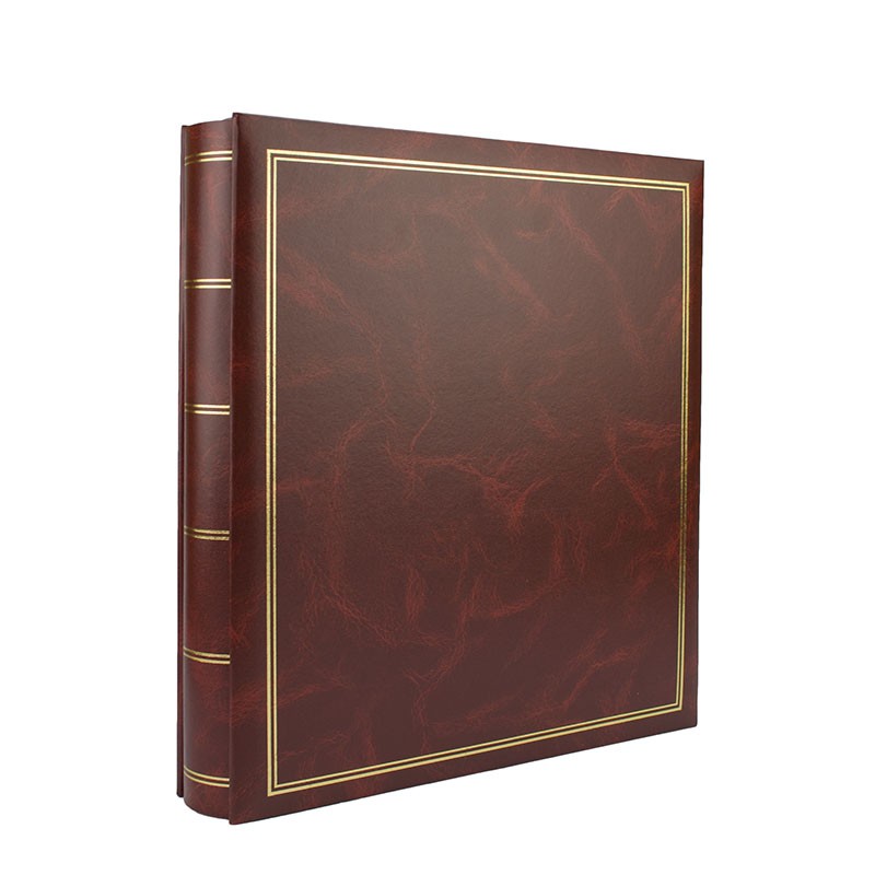 Album clasic pentru fotografii, 10x15, 500 poze, tip carte, buzunare slip in culoare maro - 2
