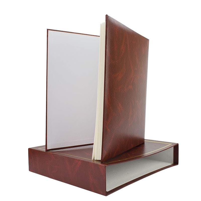 Album clasic pentru fotografii, 10x15, 500 poze, tip carte, buzunare slip in culoare maro - 5