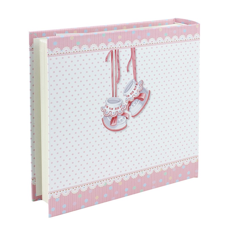 Album foto baby milo personalizabil, 200 poze format 10x15 cm, cutie culoare roz - 1