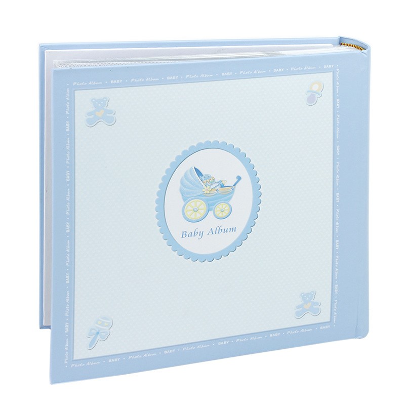 Album foto baby personalizabil, 200 poze, 10x15, amprente bebelus, cutie culoare albastru - 2 | YEO