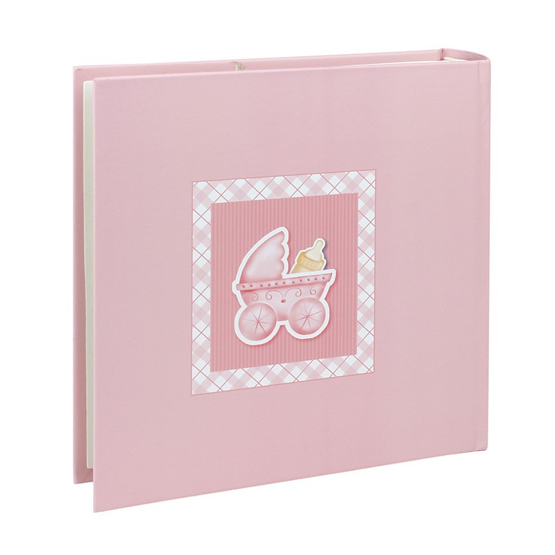 Album foto baby stories, personalizabil, 200 foto 10x15 cm, slip-in, notes culoare roz - 2