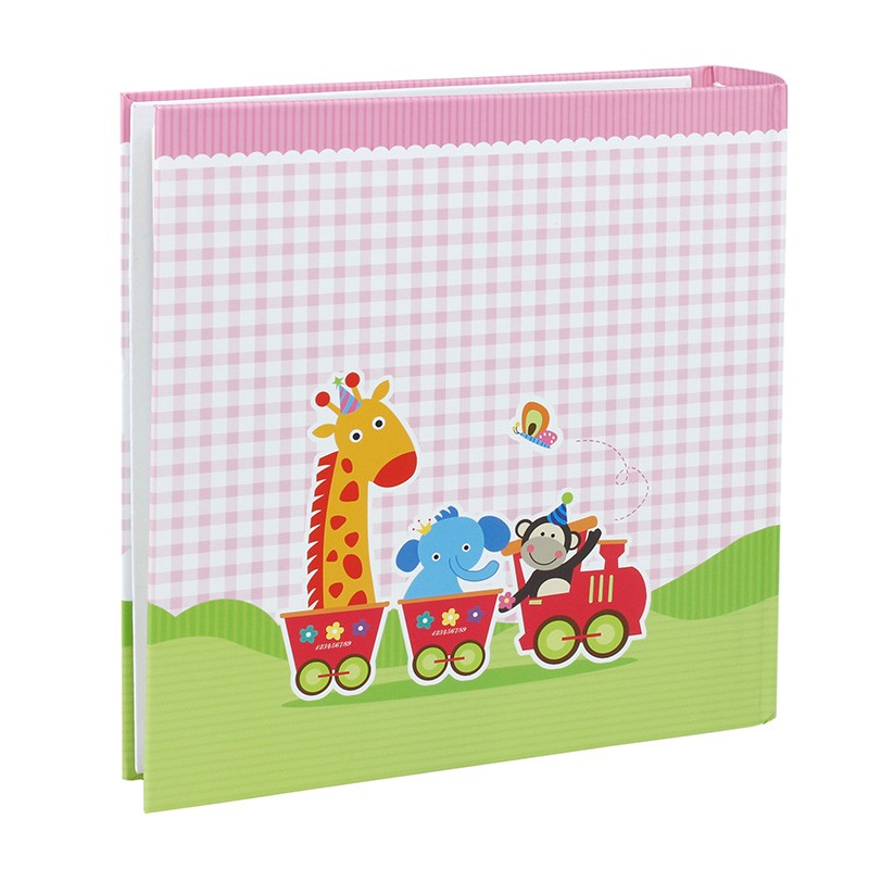 Album foto baby train personalizabil 50 file tip carte 200 poze format 10x15 culoare roz - 2