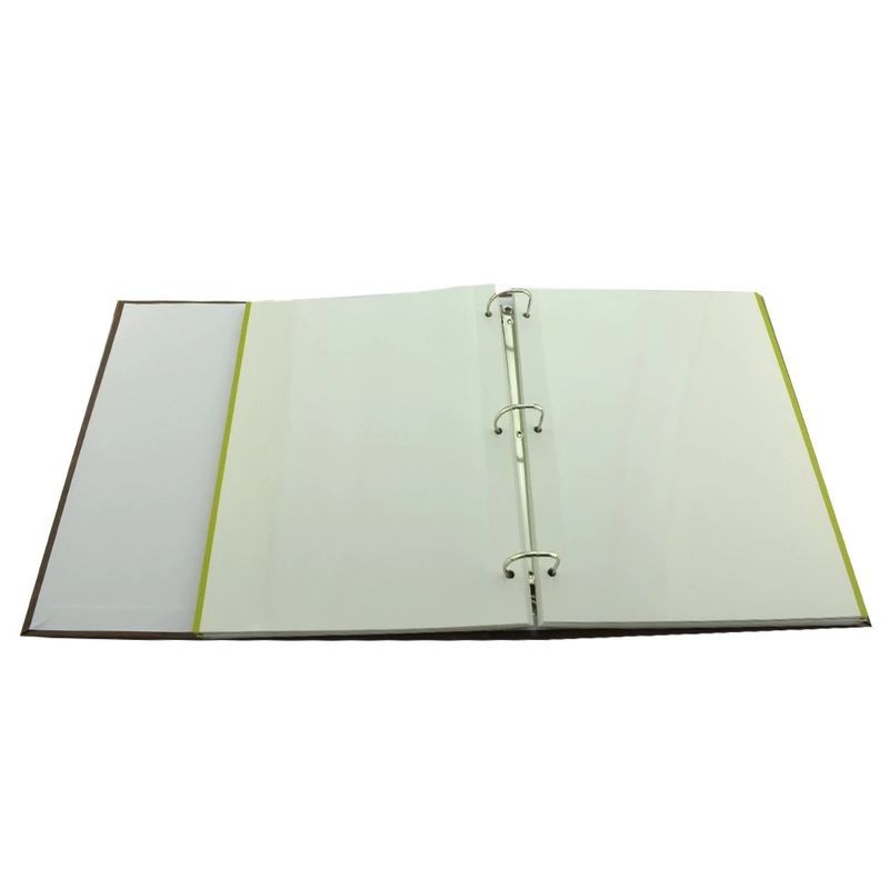 Album foto classic 23x28 cm, 50 pagini albe autoadezive, tip caiet mecanic culoare maro - 1