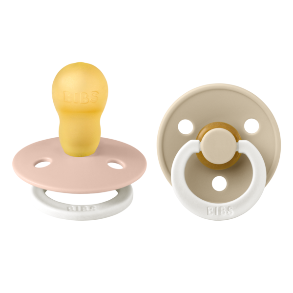 Set 2 suzete Bibs fosforescente Colour Glow Latex, tetina rotunda, 18 luni + BlushVanilla - 2 | YEO