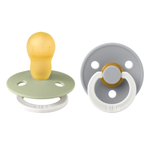Set 2 suzete Bibs fosforescente Colour Glow Latex, tetina rotunda, 18 luni + SageCloud - 2 | YEO