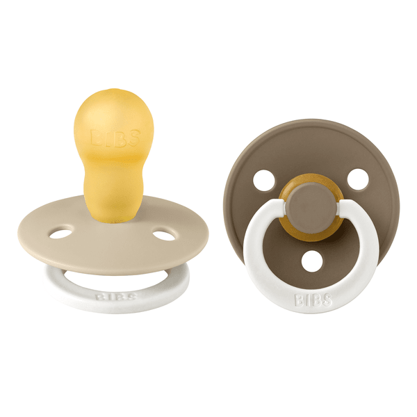 Set 2 suzete Bibs fosforescente Colour Glow Latex, tetina rotunda, 18 luni + VanillaDark Oak - 2 | YEO