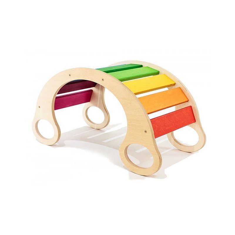Balansoar rocker din lemn, placa de echilibru, multifunctional, multicolor - 1 | YEO