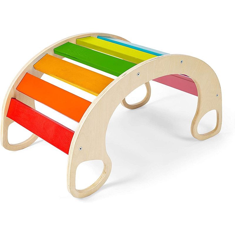 Balansoar rocker din lemn, placa de echilibru, multifunctional, multicolor - 8