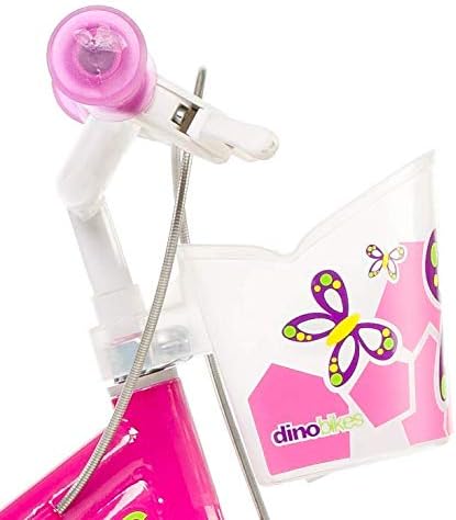 Bicicleta fetite Dino Bikes 146 RN Roz, 14 inch, varsta 4-7 ani, inaltimea recomandata 95-115 cm, roti ajutatoare, frana pe ambele roti - 2 | YEO