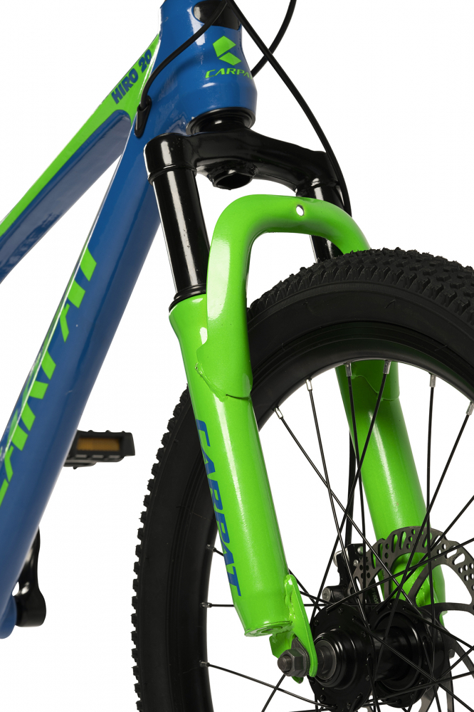 Bicicleta copii MTB Carpat Hiro 20 inch AlbastruVerde, Schimbator spate Sunrun 7 viteze, Schimbator fata Rotativ, Frana Disc fataspate, Cadru aluminiu, Furca Supensie - 1 | YEO