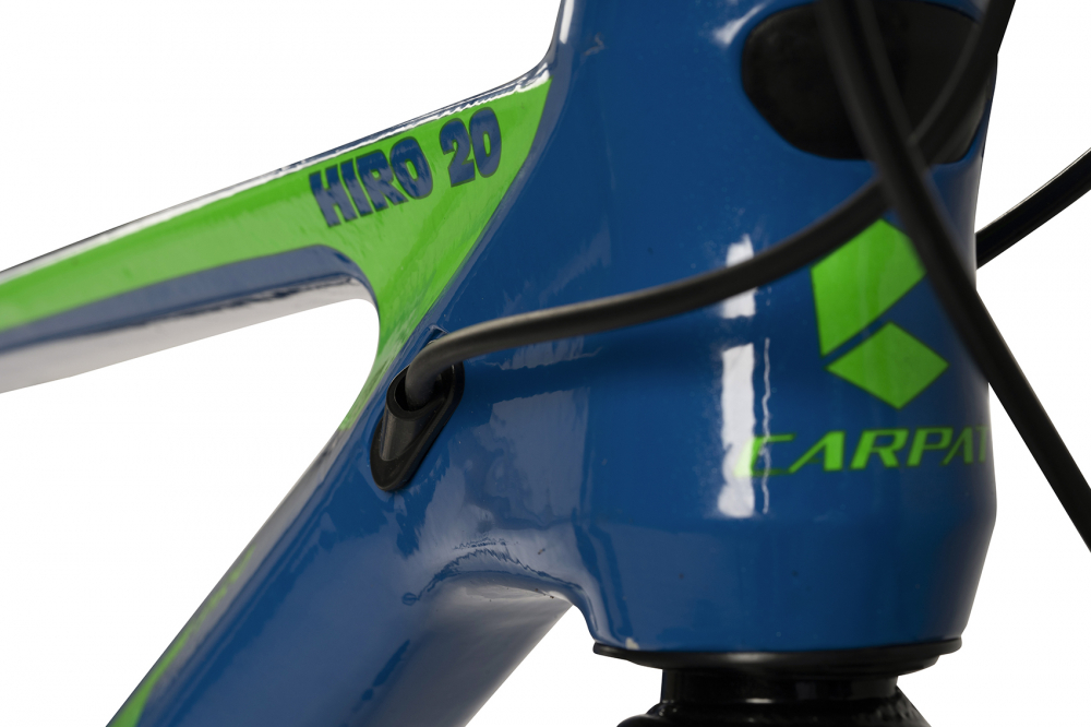 Bicicleta copii MTB Carpat Hiro 20 inch AlbastruVerde, Schimbator spate Sunrun 7 viteze, Schimbator fata Rotativ, Frana Disc fataspate, Cadru aluminiu, Furca Supensie - 2