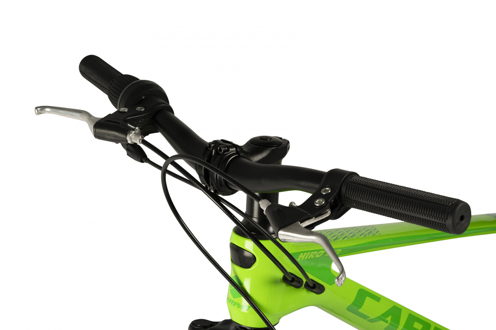 Bicicleta copii MTB Carpat Hiro 20 inch Verde, Schimbator spate Sunrun 7 viteze, Schimbator fata Rotativ, Frana Disc fataspate, Cadru aluminiu, Furca Supensie
