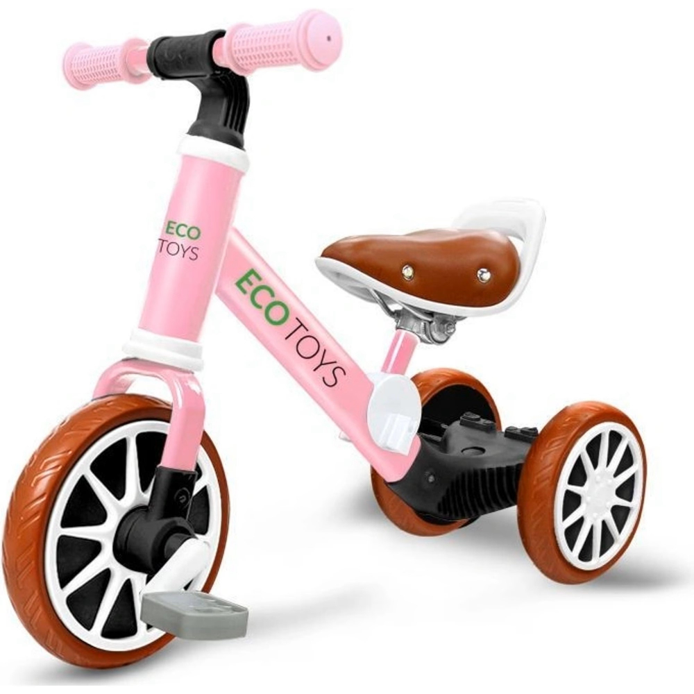 Bicicleta copii cu pedale detasabile Ecotoys LC-V1307 roz, scaun ajustabil de la 29-33 cm, roti din spuma EVA, de la 2 ani pana la 20 kg - 3 | YEO