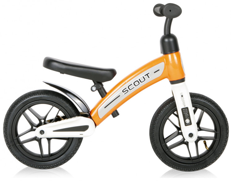 Bicicleta copii fara pedale Scout Air Orange de echilibru 10 inch, varsta 2-4 ani, roti cu camera si cauciuc, scaun reglabil pe inaltime de la 30 cm pana la 33 cm, maxim 25 de kg, ghidon reglabil in inaltime 49-51,5 cm - 4
