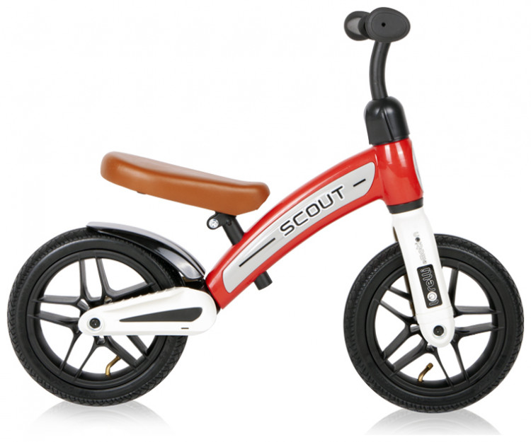 Bicicleta copii fara pedale Scout Air Red de echilibru 10 inch, varsta 2-4 ani, roti cu camera si cauciuc, scaun reglabil pe inaltime de la 30 cm pana la 33 cm, maxim 25 de kg, ghidon reglabil in inaltime 49-51,5 cm - 4