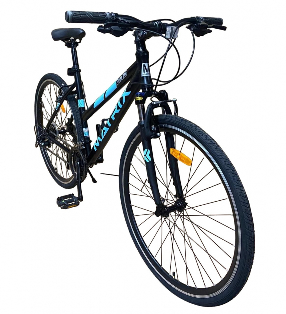 Bicicleta 700c hibrid, munte, oras, 21 viteze shimano, v-brake, cadru 17 inch aluminiu