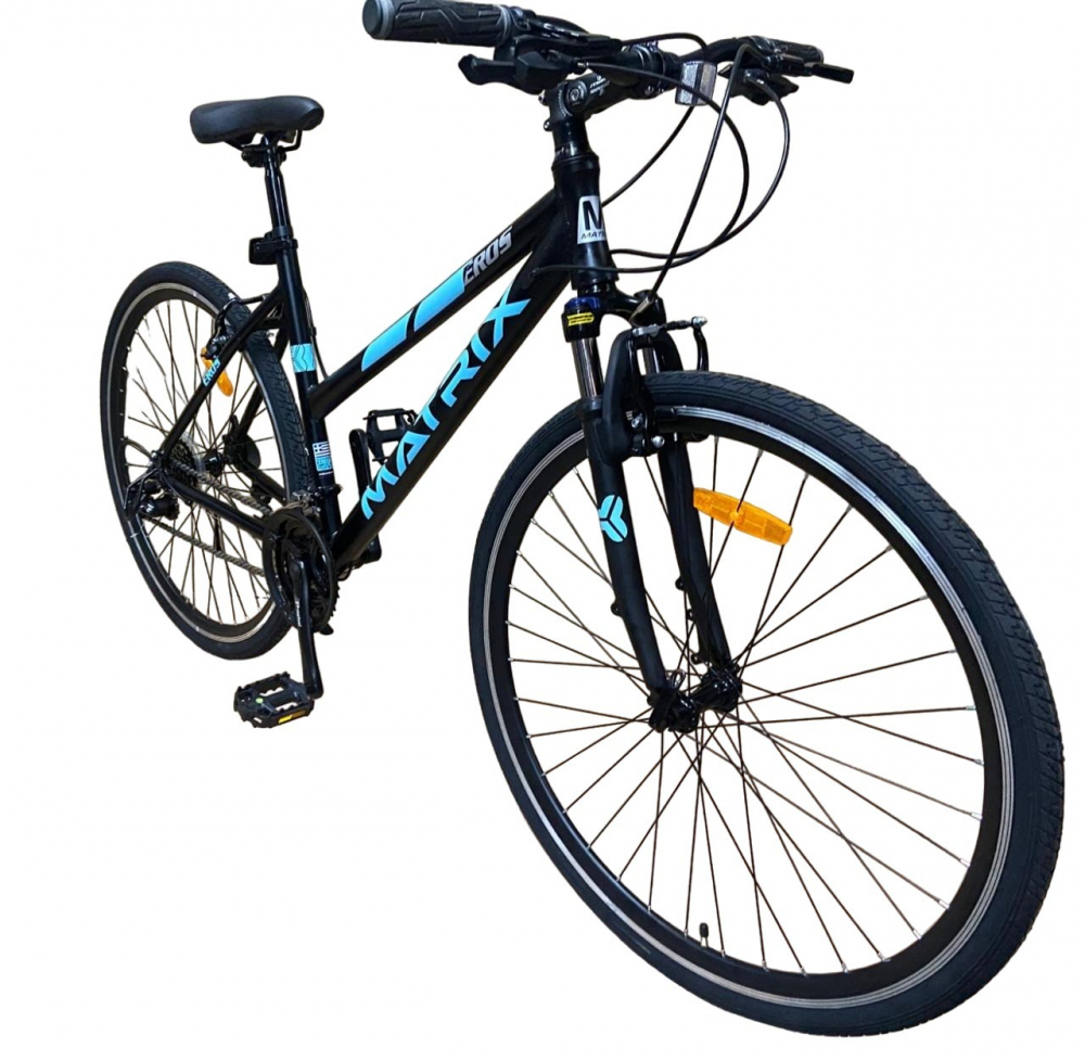 Bicicleta 700c hibrid, munte, oras, 21 viteze shimano, v-brake, cadru 17 inch aluminiu - 1 | YEO