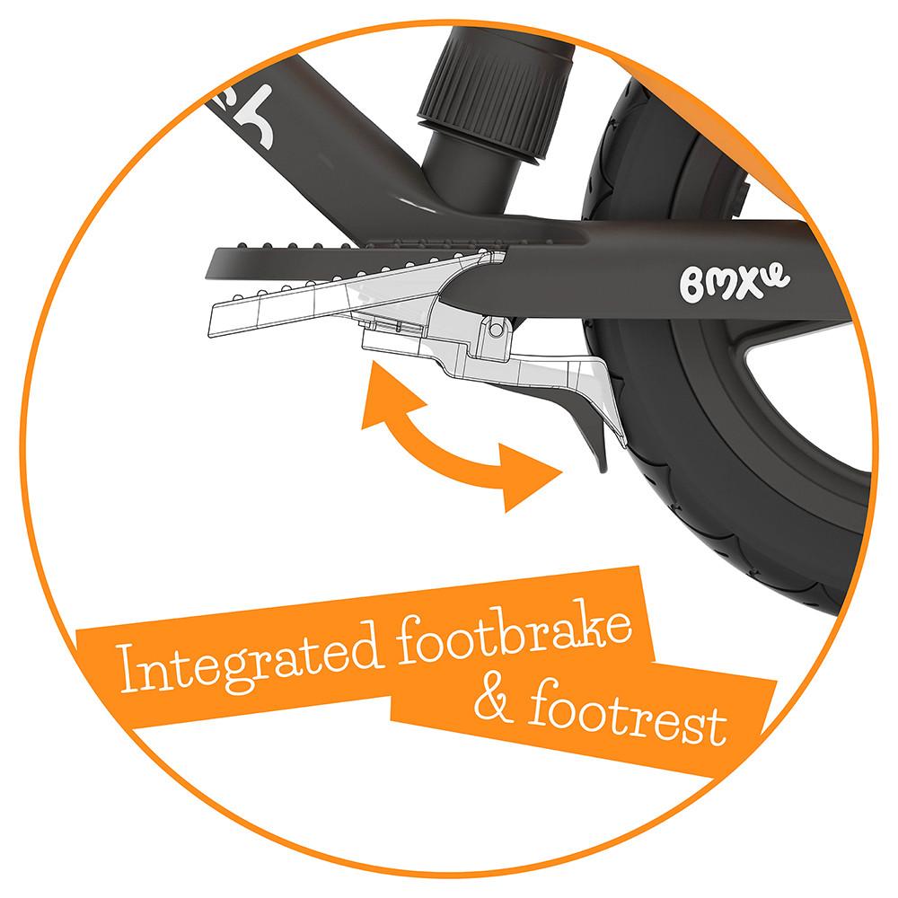 Bicicleta de echilibru Chillafish BMXie 02 Ginger cu suport pentru picioare si frana integrata