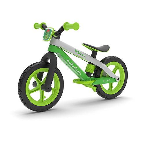 Bicicleta de echilibru Chillafish BMXie 02 Green cu suport pentru picioare si frana integrata