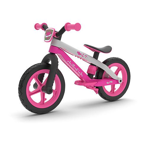 Bicicleta de echilibru Chillafish BMXie 02 Pink cu suport pentru picioare si frana integrata